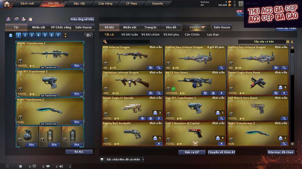 shop acc cf uy tin gia re